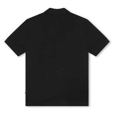 Playera Polo para niño y adolescente Boss negra
